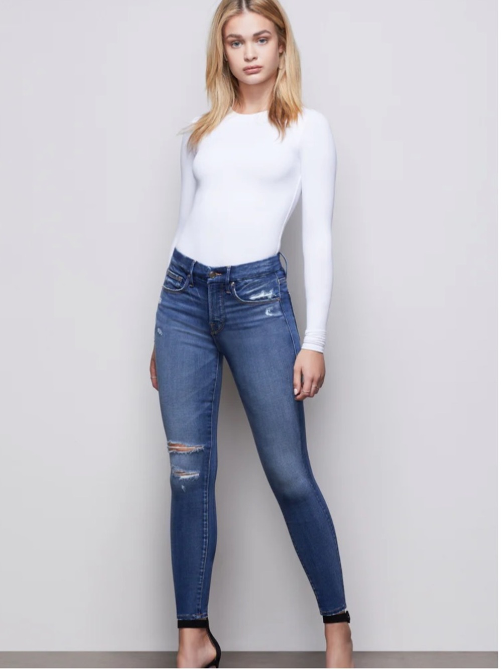 Good American Good Legs Crop Skinny 00/24